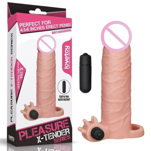 Подовжуюча насадка з вібрацією Add 2" Vibrating Penis Sleeve, Flesh: Для кого Для чоловіків