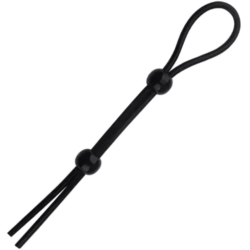 Лассо на пенис с двумя фиксирующими бусинками, SKN-LS002 Black: Цвет черный