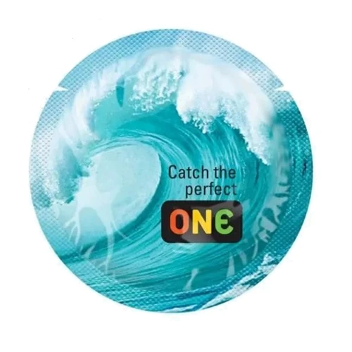 Цветной Презерватив ONE Color Sensation (бирюзовый)