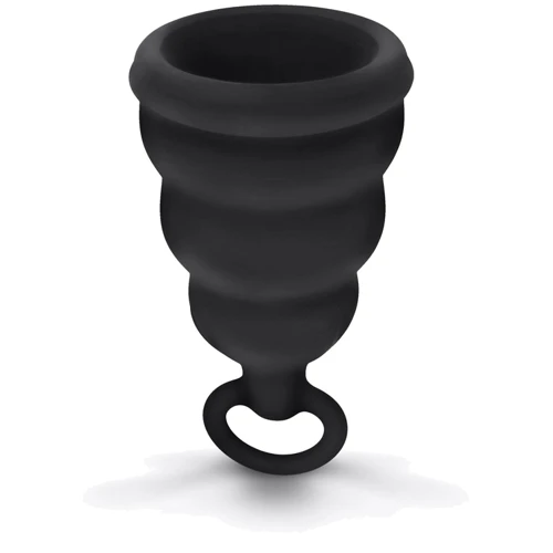 Силиконовая менструальная чаша с защитой от протечек Gvibe Gcup Black, 10 мл (чёрный)