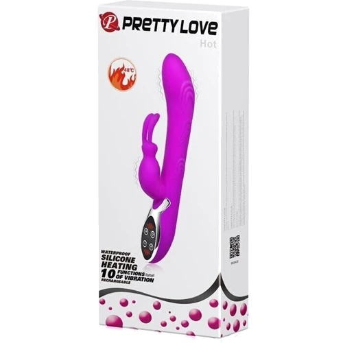 Вибратор с клиторальным стимулятором и функцией нагрева Pretty Love - HOT, BI-014109-1: Для кого Для женщин