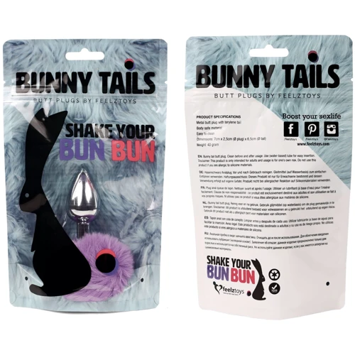 Анальная пробка FeelzToys - Bunny Tails Butt Plug Purple: Тип Анальные пробки