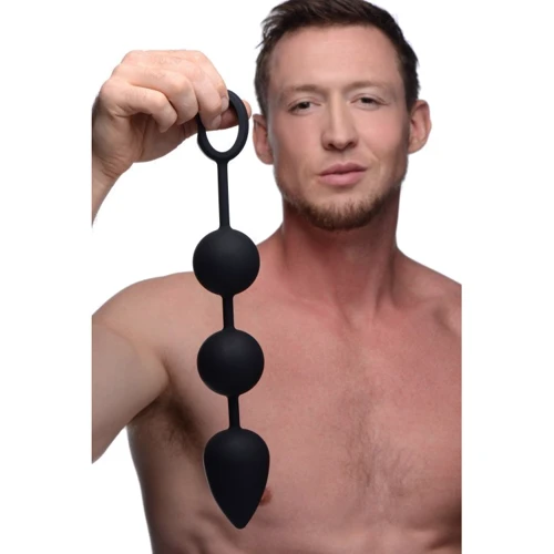 Tom of Finland Weighted Anal Ball Beads - анальные шарики -31,5х5,7см: Материал Силикон