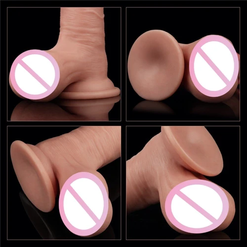 Фаллоимитатор LoveToy Sliding-Skin Dong Flesh 7.8": Мошонка Есть