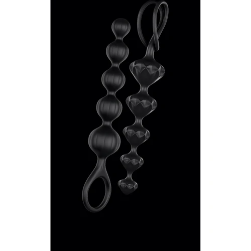 Satisfyer Beads Silicone black - анальные шарики, 20.5х3.4 см, черный: Тип Анальные шарики