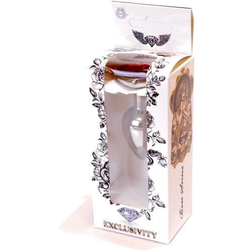 Анальна пробка із кристалом Jewellery Silver Heart PLUG Red: Тип Анальные пробки