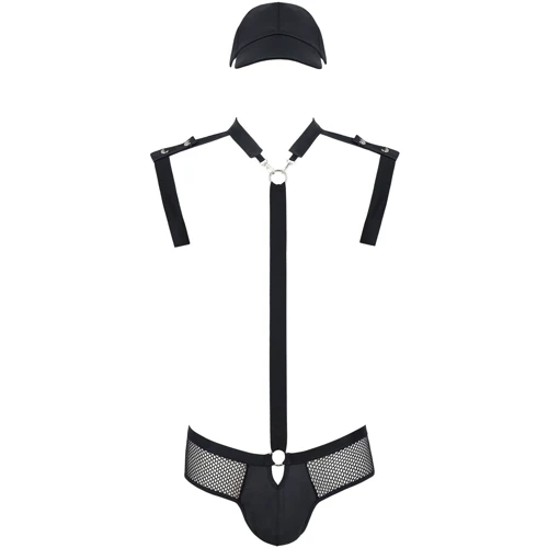 Сексуальный комплект Passion 038 SET JOHN black XXL/XXXL: Узор Однотонный