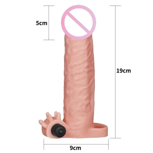 Насадка с вибрацией LoveToy Pleasure X-Tender Vibrating Penis Sleeve Flesh Add 2", Flesh: Назначение Для увеличения