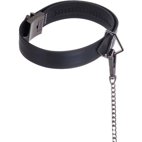 Ошейник с поводком LOCKINK Tied Collar with Leash Set - Black фото 5