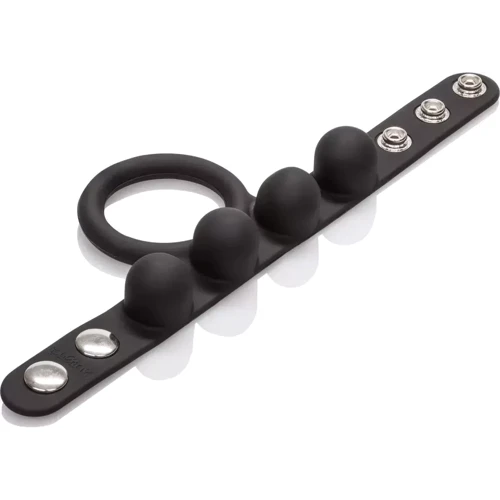 Эрекционное кольцо California Exotic Novelties C-Ring Ball Stretcher, L: Цвет черный