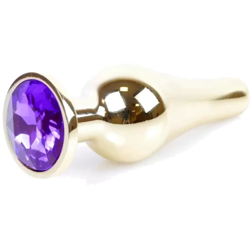 Анальная пробка с кристаллом BOSS of TOYS Boss Series - Jewellery Gold BUTT PLUG Purple, BS6400070 фото 7