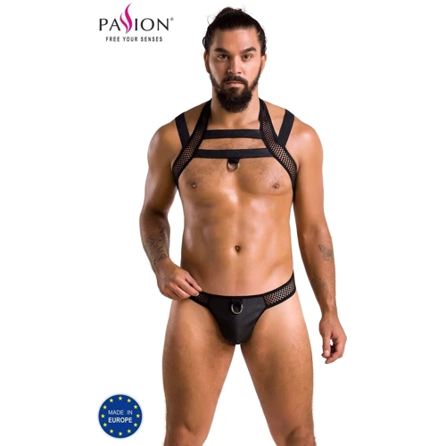 Соблазнительный комплект Passion 043 SET JACOB black XXL/XXXL: Материал Полиэстер