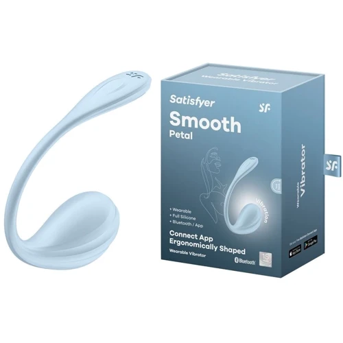 Віброяйце Satisfyer Smooth Petal Connect App Light Blue: Тип управління кнопкове