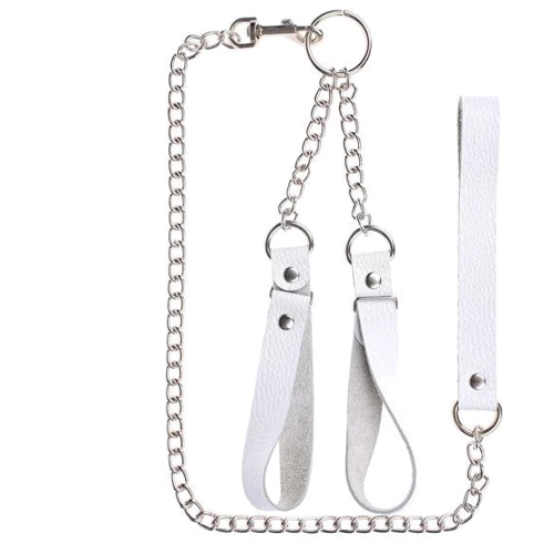 Наручники с поводком sLash Gentle Hold, White