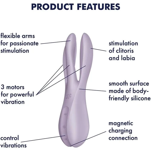 Кліторальний вібратор Satisfyer Threesome 2 Violet: Тип управління Кнопочное