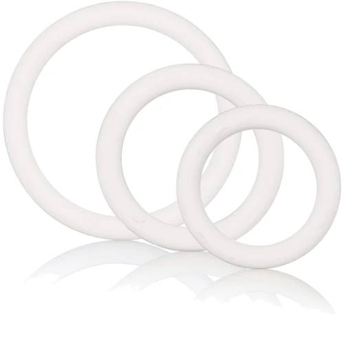 CalExotics Rubber Ring - 3 Piece Set - набор эрекционных колец, белый: Цвет белый