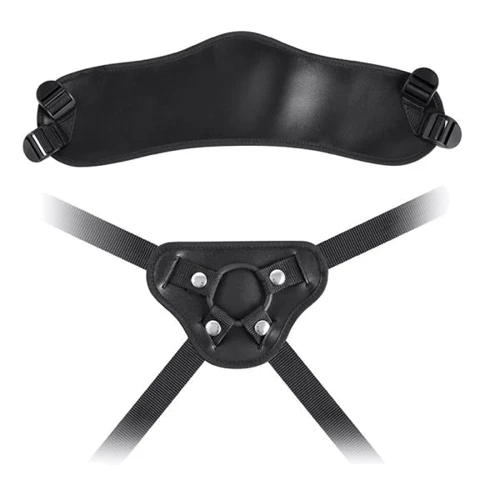 Трусики для страпону Lovetoy Orgazm Cozy Harness Series + 4 кільця, Black