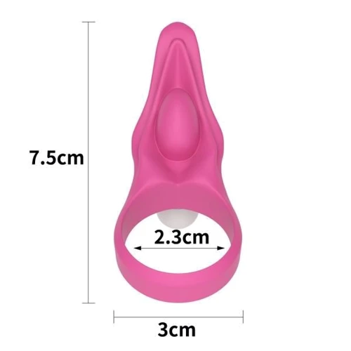 Эрекционное виброкольцо LoveToy Power Clit Cockring, Pink: Цвет розовый