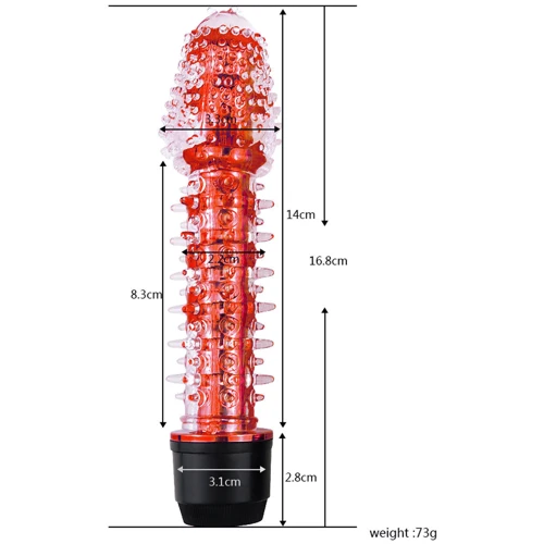 Гелевый вибратор NDS 0269-2 ААА-2 Red (23245): Назначение Вагинальные
