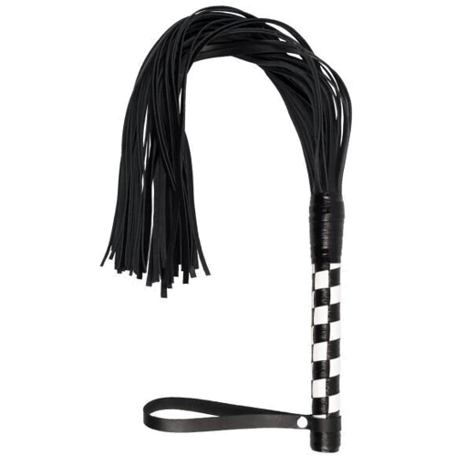 Флогер Premium Leather Flogger Black&White