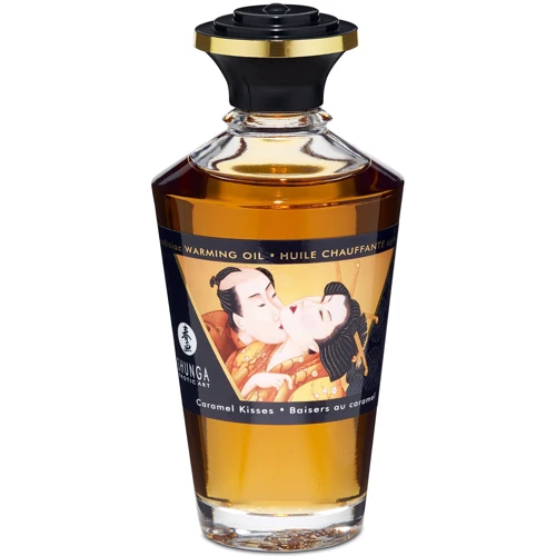 Съедобное согревающее масло Warming Oil Intimate Kisses, 100 мл, карамель