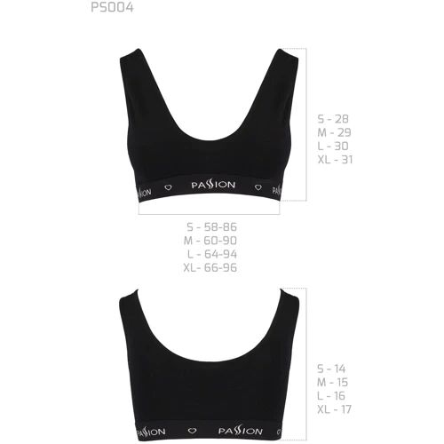 Спортивный топ с широкой резинкой Passion PS004 TOP black, size XL: Для кого Для женщин