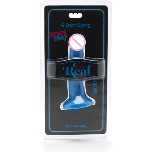 Toy Joy Get Real Happy Dicks Dong 6 Inch - фалоімітатор з присоскою, 12,7х3 см, блакитний: Тип Реалістичні