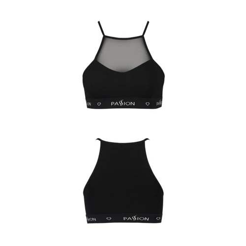Спортивный топ с прозрачной вставкой Passion PS006 TOP black, size S: Для кого Для женщин