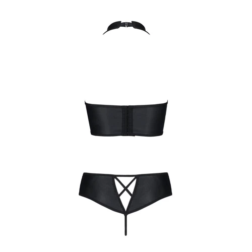 Комплект из эко-кожи Nancy Bikini black L/XL - Passion: Применение На тело