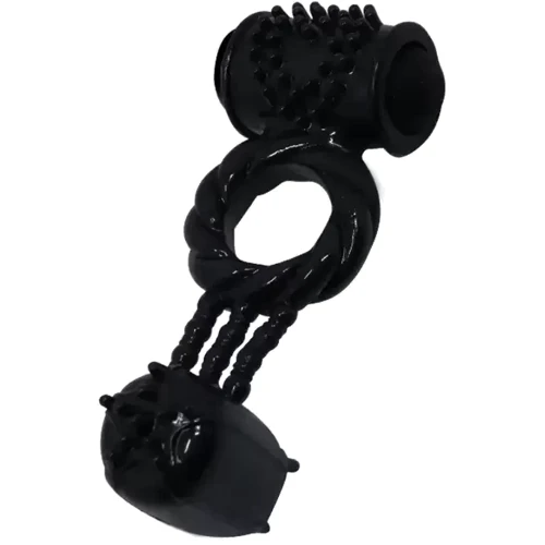 Эрекционное вибро кольцо с стимулятором клитора BAILE Sweet Vibration Ring, BI-014080-1: Цвет черный