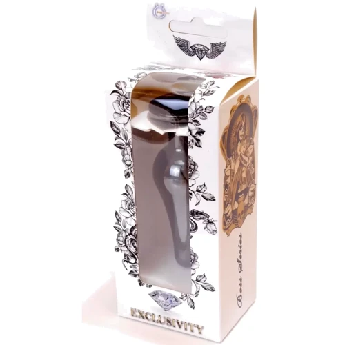 Анальная пробка с кристаллом BOSS of TOYS Boss Series - Jewellery Dark Silver BUTT PLUG Black, BS6400056: Наличие вибрации Нет