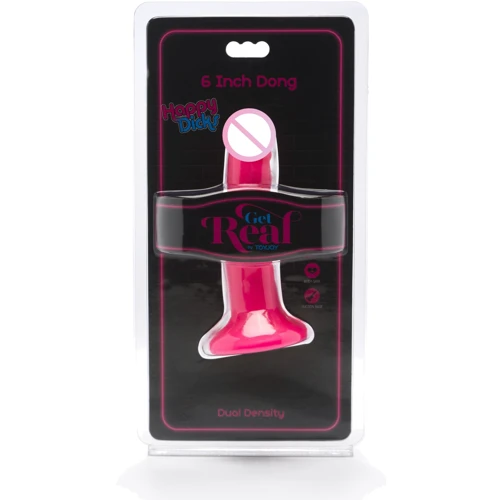 Toy Joy Get Real Happy Dicks Dong 6 Inch - фаллоимитатор с присоской, 12,7х3 см, розовый: Тип Реалистичные