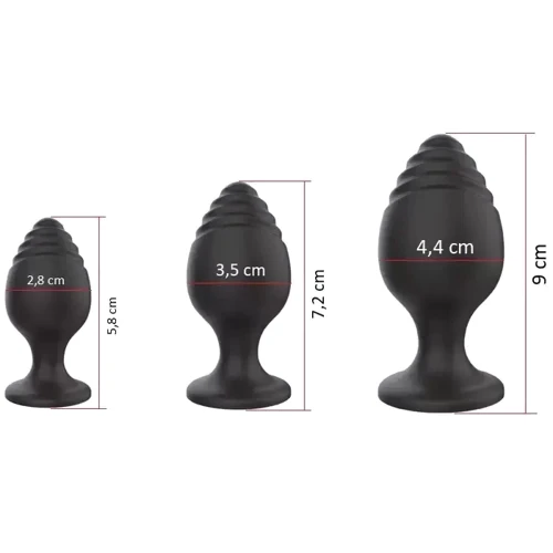 Набор анальных стимуляторов Boss Series - Silicone Anal Plugs Set (BS7800018): Материал Силикон