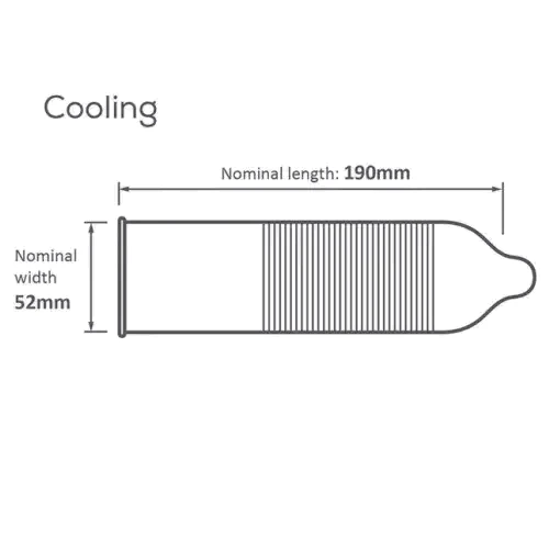 Презерватив с охлаждающим эффектом Pasante - Cooling, 1 шт: Текстура Ребристые