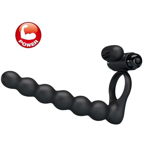 Насадка для анального секса с вибрацией PRETTY LOVE - Hercules Penis Sheath III, BI-210218: Особенности Со стимулятором клитора, С усиками, Со стимулятором ануса
