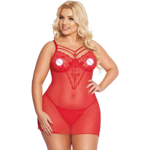 Пеньюар SoftLine Aldona, XL (red)