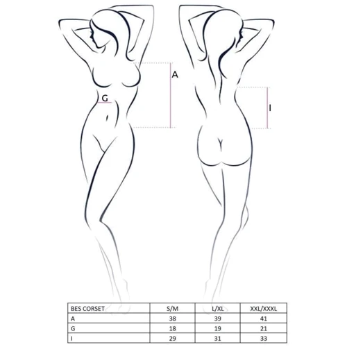 Корсет зі шнурівкою Passion BES CORSET white L / XL: Вид Комплекти