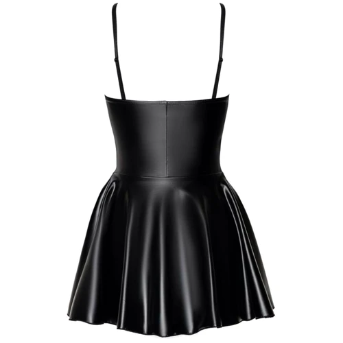 Сукня Noir Handmade F308 Dreamer wetlook corset mini dress with front zipper Вlack, M: Розмір M