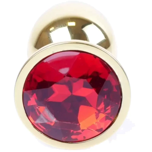 Анальная пробка с кристаллом BOSS of TOYS Boss Series - Jewellery Gold PLUG Red S, BS6400019 фото 6