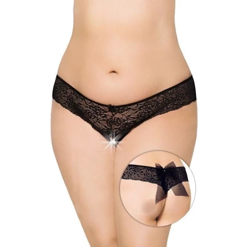 Жіночі стрінги SoftLine G-String 2436, Plus Size, XL (black)
