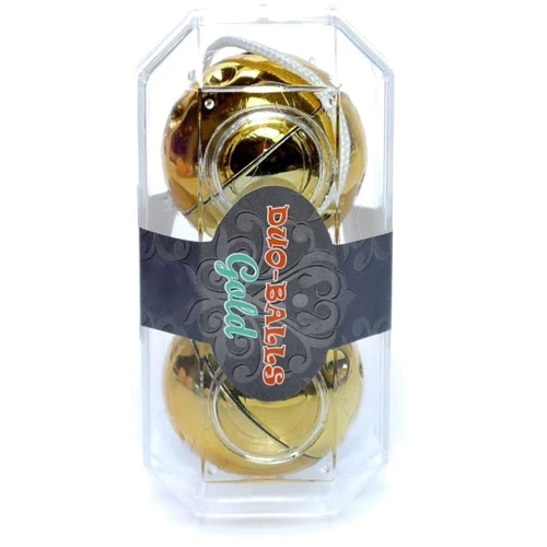 Вагинальные шарики BOSS Series Duo Balls Gold: Особенности Соединены между собой