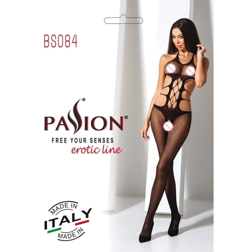 Бодистокинг Passion BS084 black: Материал Полиамид