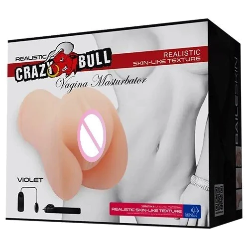 Мастурбатор-вагина Crazy Bull - Violet realistic vagina vibration (BM-009145) фото 6