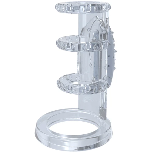Насадка на член Chisa Get Lock Vibrating Cock Cage Clear: Матеріал TPE (термопластичний еластомер)