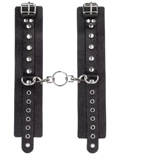 Наручники Leather Double Fix Leg Cuffs, Black: Виробник sLash