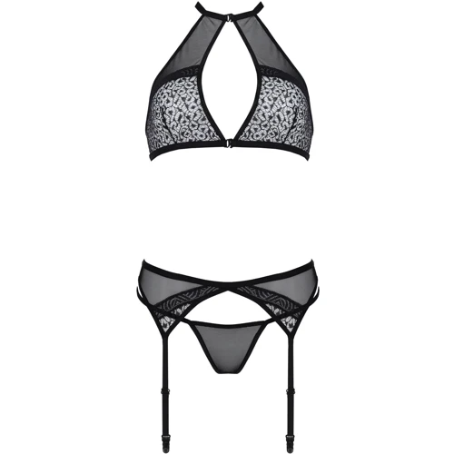 Комплект белья Passion SATARA SET Вlack L/XL: Материал Вискоза