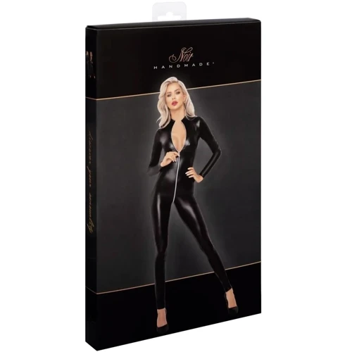 Комбінезон Noir Handmade F293 Powerwetlook catsuit with front zipper Black, XL фото 7