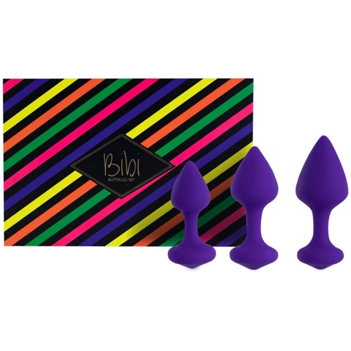 Набор силиконовых анальных пробок FeelzToys - Bibi Butt Plug Set 3 pcs Purple