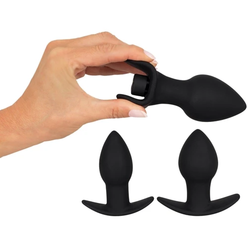 Набор анальных пробок Orion Black Velvets Butt Plug Set: Материал Силикон