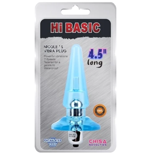 Анальный плаг с вибрацией NICOLE'S Vibra Plug - Blue, 291321: Тип Анальные пробки
